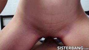 Stepbro's big cock deeply penetrates slim blonde babe Dez Hansen - SD - 7:57 video - from W4NKR