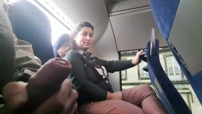 Voyeur seduces Milf to Suck&Jerk his Dick in Bus - HD - 10:25 video - from xHamster