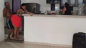 Sneaky Stepdad Bangs Stepdaughter While Twin Sis is Oblivious, Right in Front of Her - HD - 10:13 video - from Jizzberry