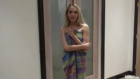 Filthy stepdaughter Lily Larimar wants daddy to wash her in the shower - HD - 6:56 video - from AnySex