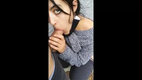 Risky blowjob outdoors in public - HD - 1:56 video - from xHamster