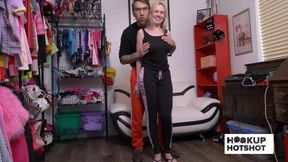 Busty blonde rebel Rhyder exposes her big natural tits backstage - 10:09 video - featuring Rebel Rhyder - from BigTitsXL