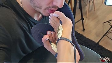 Dirty Flip Flops Cleaning by Pathetic Slave - GODDESS KIFFA - DIRTY FEET - SHOE LICKING - SHOE WORSHIP - FLIP FLOPS - HAVAIANAS - KIFFA FEET - HD - 12:59 video - from xnxxGold