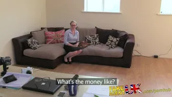 Shy British amateur deep throats and takes anal in office audition - HD - 8:00 video - from Fucker