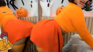 Zombie Velma from Scooby Doo shows of her fucking and blowjob skills on a big dildo - 10:26 video - from CosplayPornTube