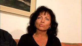 German milf fucking with one cock in her pussy and one in her throat during the threesome - 23:50 video - from xHamster