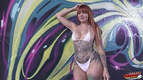German scout finds a freckled red-haired for rough anal sex at public location - SD - 12:37 video - from FukXL