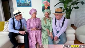 Amish Experienced ones enjoy a group fuck in costume - SD - 6:56 video - from MaturePussies