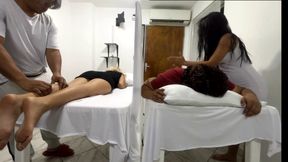 My Wife is Fucked Next to Me in the Massage Parlor I Can Hear the Noises and Her Sexual Moans But the Curtain Doesn't Let Me See - HD - 18:34 video - from xHamster