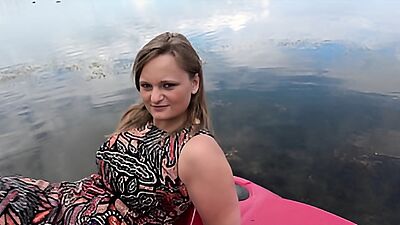 PEDALBOAT FUCK in the middle of the lake - HD - 11:58 video - from Bokep.PORN