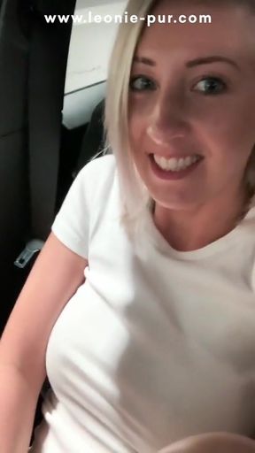 Tight pussy fingered to orgasm in the public parking garage   Clip 1 - 0:30 video - from xHamster