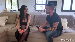 Voluptuous Italian MILF rides and sucks two studs - HD - 8:08 video - featuring Valeria Visconti - from FapNFuck