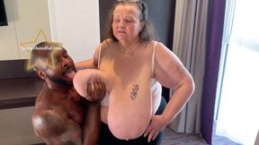 Granny with huge natural boobs IR horny porn video - 12:25 video - from Analdin