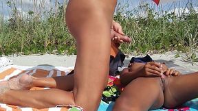 Beachside cumshot on skinny Asian babe caught by peeping tom - HD - 2:22 video - from XXXShake
