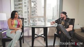 Tough biker makes spicy hot Latina Serena Santos asking to fuck her harder - HD - 12:31 video - from XGroovy