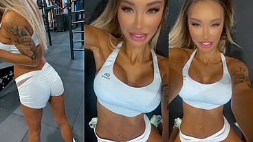 Monika Fox Is Just Posing In The Gym - HD - 0:59 video - featuring Monika Fox - from Sheer