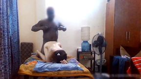 Young Japanese girl grabs black BBC inside her - 3:07 video - featuring Risa Omomo - from EbonyPlayz