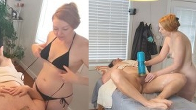Lucky Guy Goes To Bikini Massage Parlor, Gets Happy Ending With Masturbator Machine - HD - 18:54 video - from its.PORN