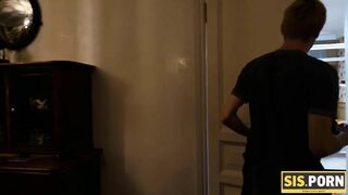 SISPORN. Stepbrother is lucky to fuck blindfolded girl and cum on face - HD - 10:12 video - from DaNude
