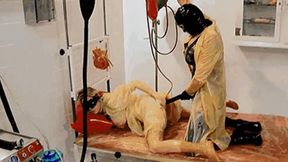 Kinky rubber girl with anal catheter get fucked with huge strap-on - SD - 13:13 video - from Clips4sale