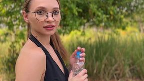 Petite Russian Blonde spoiled water on my pants and now sucks my dick at home - HD - 14:47 video - from AnySex