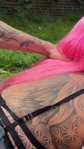 Two Horny Leather Tattoo Sluts Fuck Truck Driver at the Rest Area! - HD - 0:40 video - from FapHouse