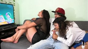Latina girl next door submits to big black cock - SD - 10:26 video - from Threesomerz