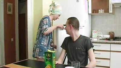 Slutty Russian mom Irene wants stepson's dick in that hairy cunt - HD - 21:46 video - from MomVids