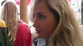 Hunky Russian blond chic gives a head to meety hard cock - 7:04 video - from AnySex
