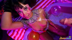 clown town ep.5: cutie beca barbie is sperm & piss crazy - HD - 40:48 video - featuring Bec The Barbie - from PissVids