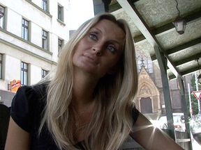 Real Czech amateur blonde with blue eyes fucks for quick cash - 8:03 video - from Analdin