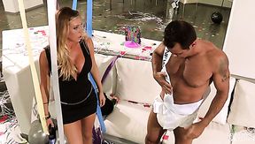 Mega busty hoe Samantha Saint drilled in the living room after party - HD - 8:00 video - featuring Samantha Saint - from XCafe
