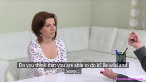 Bisexual Blonde Agent Fucks Kinky Brunette Model With A Purple Strap-On Toy - Ryta Lucky - HD - 15:00 video - from XHand