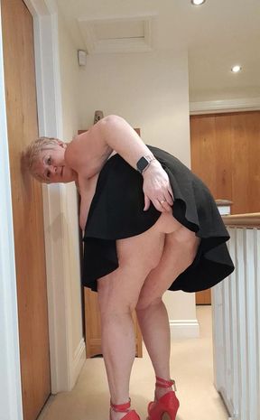 Remember that short skirt? 5 inch high heels red stilettos? Well here you can see the video. Still no panties! - HD - 6:41 video - featuring Joolz - from FapHouse
