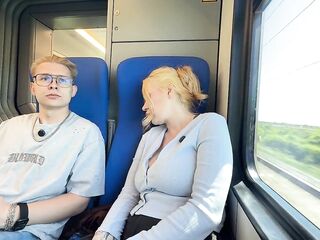 Blond Step Mamma Biggest Boobs Large Booty Drilled by Step Son in Shared Couch Vacation Teach - HD - 17:54 video - from FreePorn8