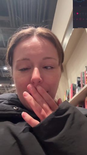 Shopping for Books with My Vibrator in! Hopefully I Don't Cum Too Loud! - 0:40 video - from FapHouse