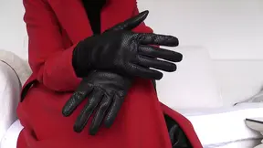 Lady Victoria Valente - Red Coat —  Black Leather Pants —  Beautiful Hands —  Black Fingernails —  Close-ups —  JOI - HD - 18:53 video - from FapNFuck