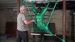 Sarah Brooke Suspended Mummification With Orgasm - HD - 8:00 video - from BDSMX