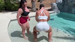 Poolside Perfection - Kortney Olson and Brandi Mae Get A Workout In By The Pool - These Muscular Women Work Each Body Part, Adding In Some Muscle Worship & Flexing - UltraHD (MP4) - SD - 10:54 video - from Clips4sale