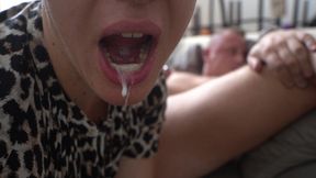 She Fingers His Ass While Sucking His Cock Prostate Massage Blowjob Cum in Mouth - HD - 5:30 video - from xHamster