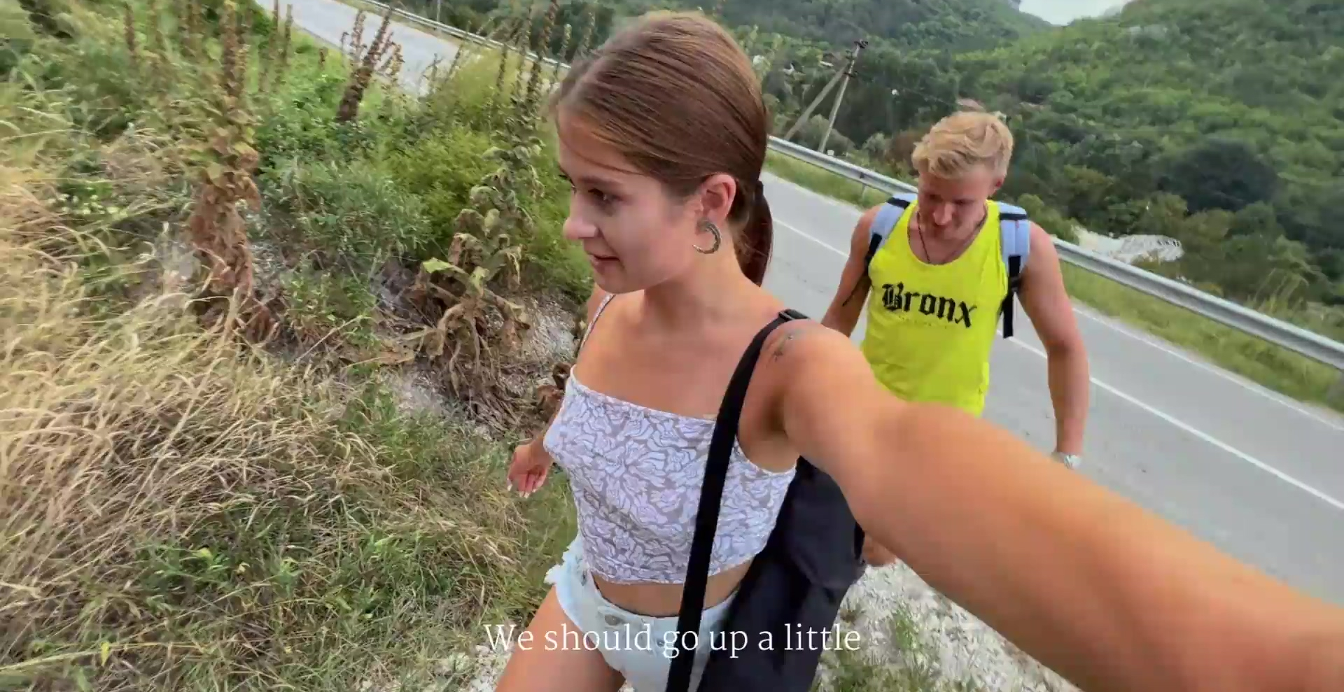 The hitchhiker couple come to the mountainside to make the best blowjob - HD - 10:20 video - from Fapality