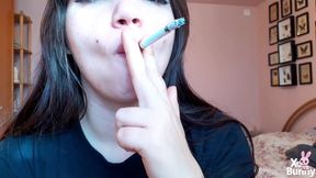 Bare lips smoking cigarette - HD - 7:18 video - from xHamster