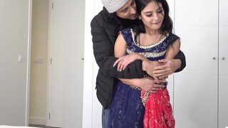 Fit brunette with natural boobs gets ready for a big dick - 6:38 video - featuring Niks Indian - from ZBPorn