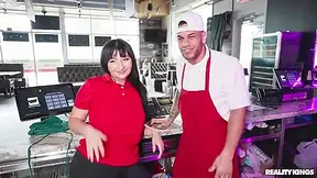 Aleksa Mink In Big Brat Pizza Shop (7125) - 8:00 video - featuring Aleksa Mink - from PornUse