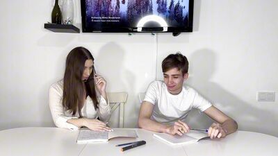 Kuni did it and cummed in her panties - I seem to have passed the test in physics - HD - 14:35 video - from BabesTube