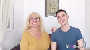 Blonde GILF Fina gives amateur blowjob next rides cock doggystyle - SD - 41:13 video - from BigTitsXL