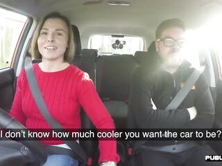 British playgirl banged in car on public road previous to spunk fountain - HD - 8:01 video - from FreePorn8