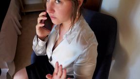 Stepmom's Conference Call Cumshot - HD - 10:51 video - from FapHouse
