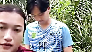 Thai Village Dame Screwing In Her Backyard - HD - 5:00 video - from PornDR