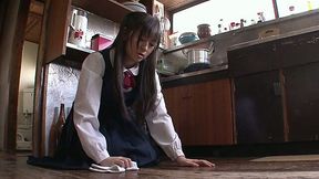 Lewd Japanese black haired coed girl Ai Uehara gets pussy licked by dude - 7:30 video - from AnySex